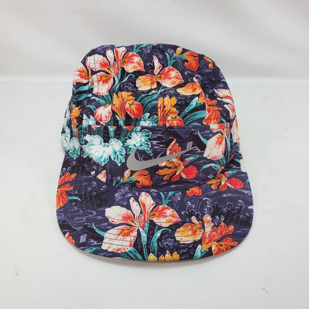 Nike AW84 5-Panel Hat Unisex OS Multicolor Floral Tropical Camper Cap Strapback